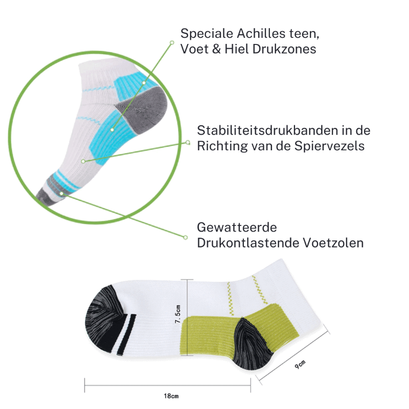 Orthopedische Compressie Sokken (3 paar per set)